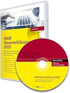 NWB Steuererklärung 2025 - 5-Platz-Lizenz: Profi-Steuererklärungssoftware. Für den VZ 2025. Mit Buchführung 2026 für EÜR. 7 Jahre Elster-Schnittstellen-Support. CD-Version.